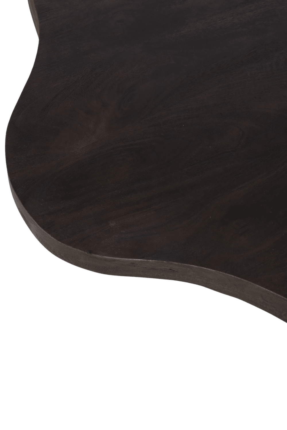 Organische houten salontafel bloem vormige walnoot bruine kleur 120x120x43 cm