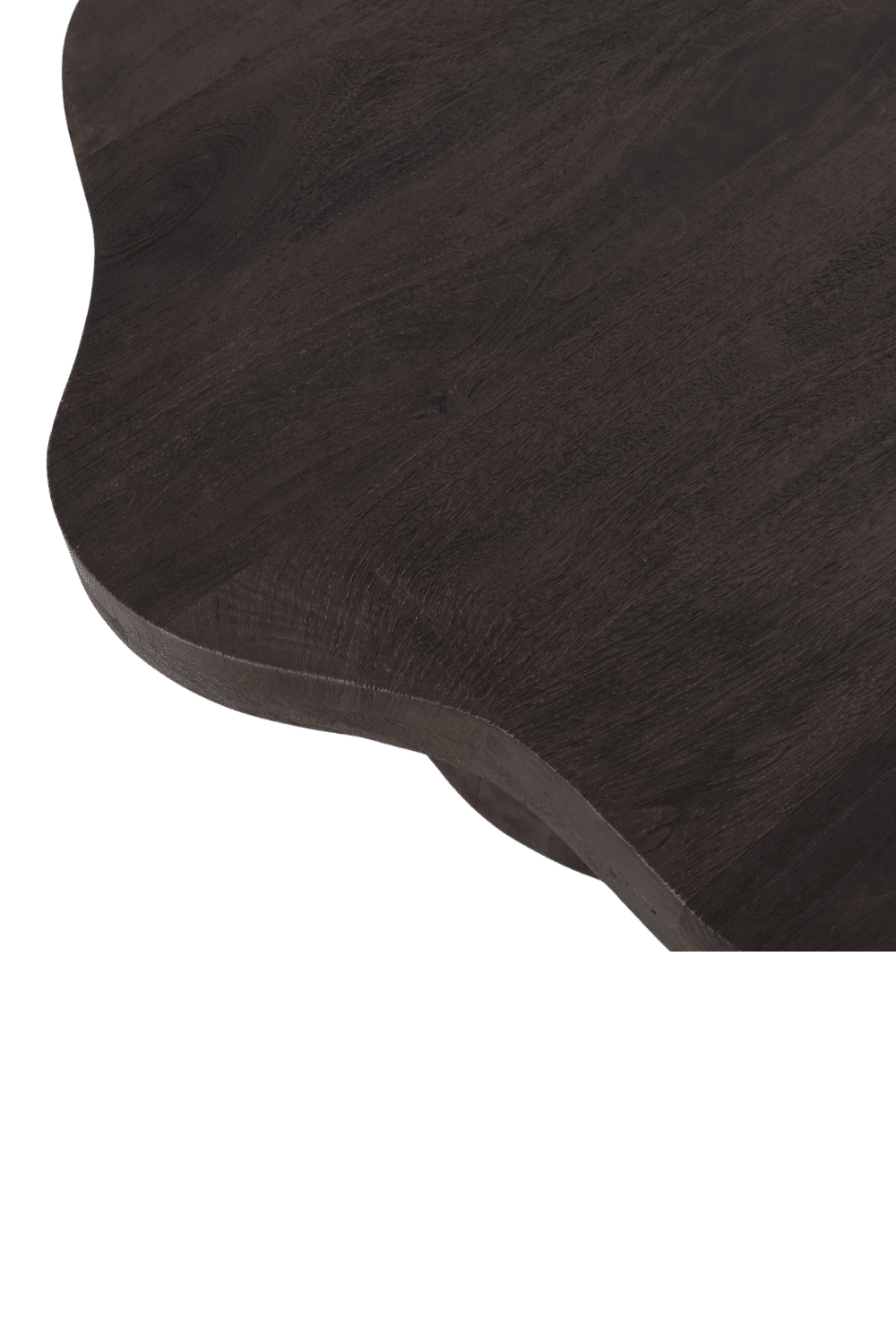 Organische houten salontafel bloem vormige walnoot bruine kleur 90x90x43 cm