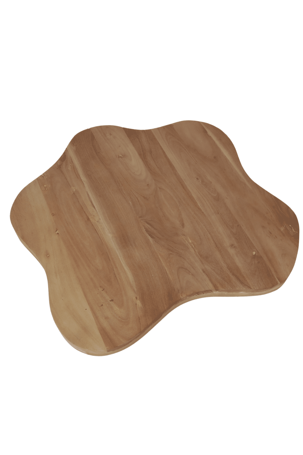 Organische licht houten salontafel bloem vormig acacia hout 120x120x43 cm