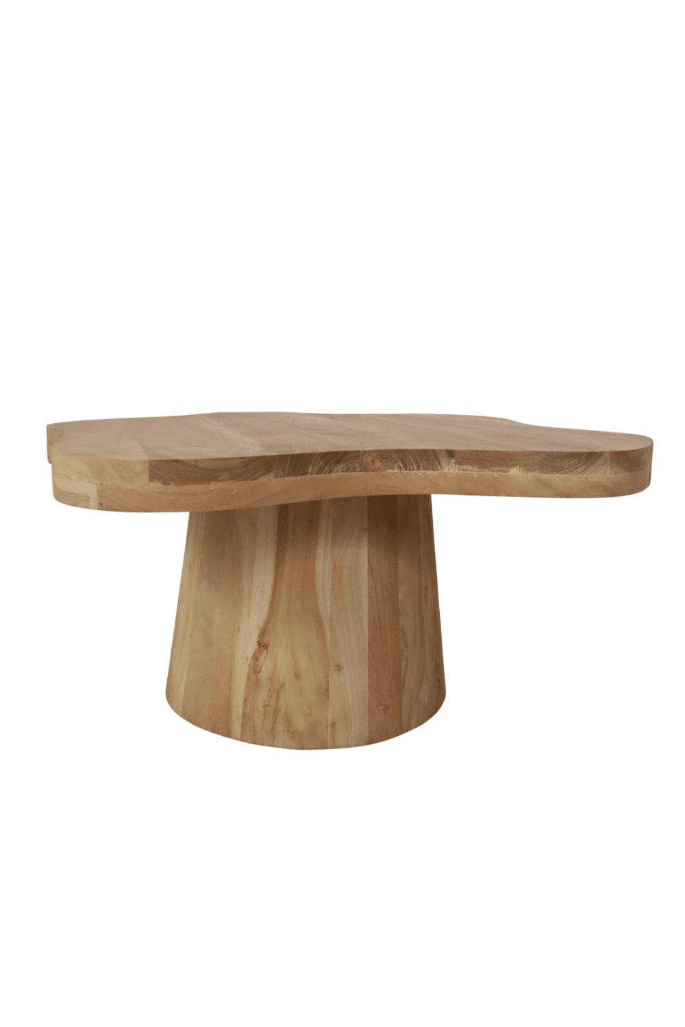 Organische licht houten salontafel bloem vormig acacia hout 120x120x43 cm