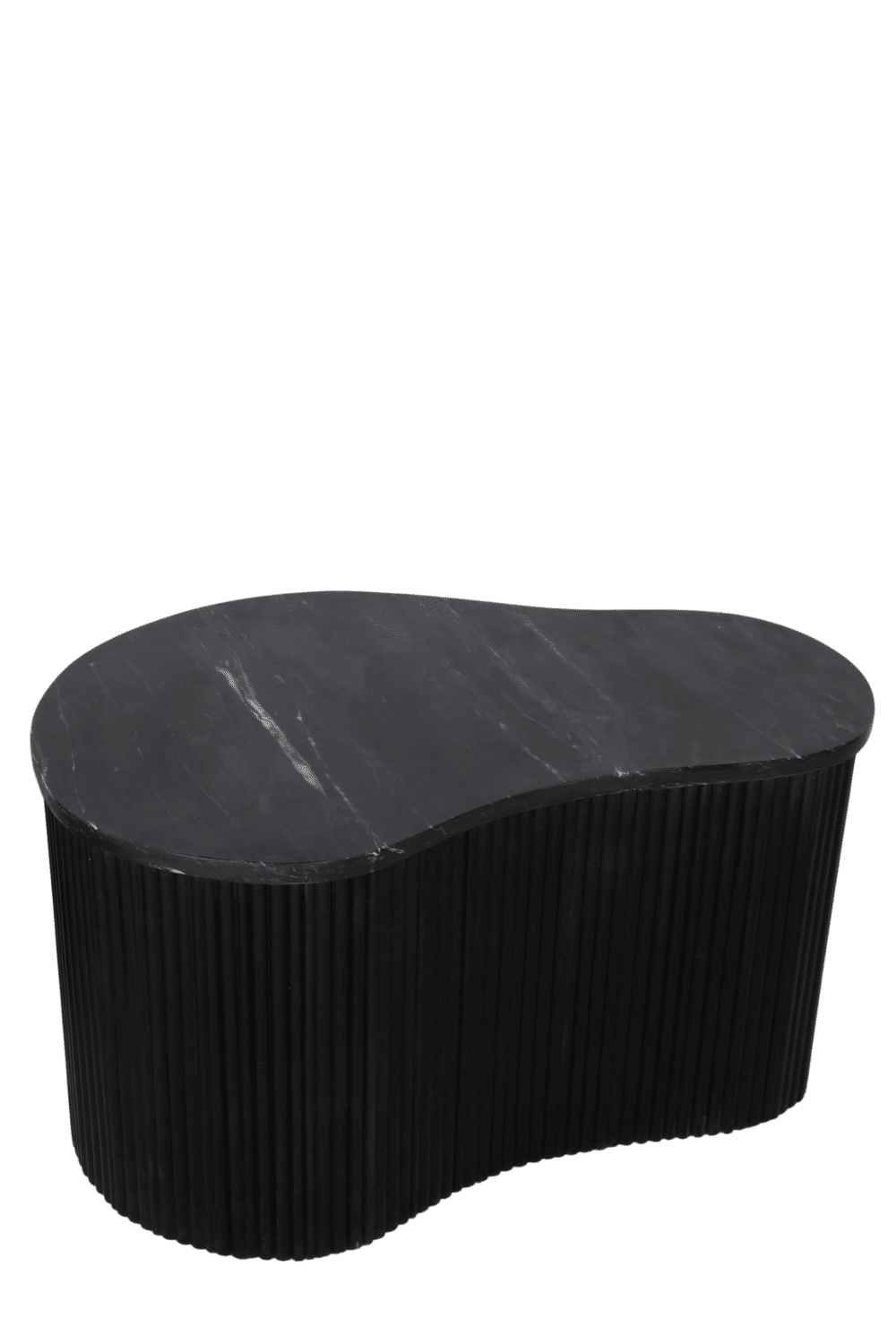 Salontafel organisch zwart marmer