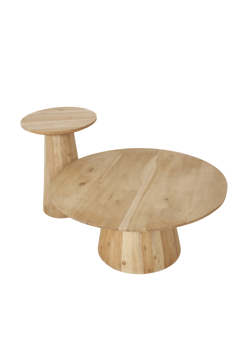 Ronde salontafel acacia gebleekte eiken look