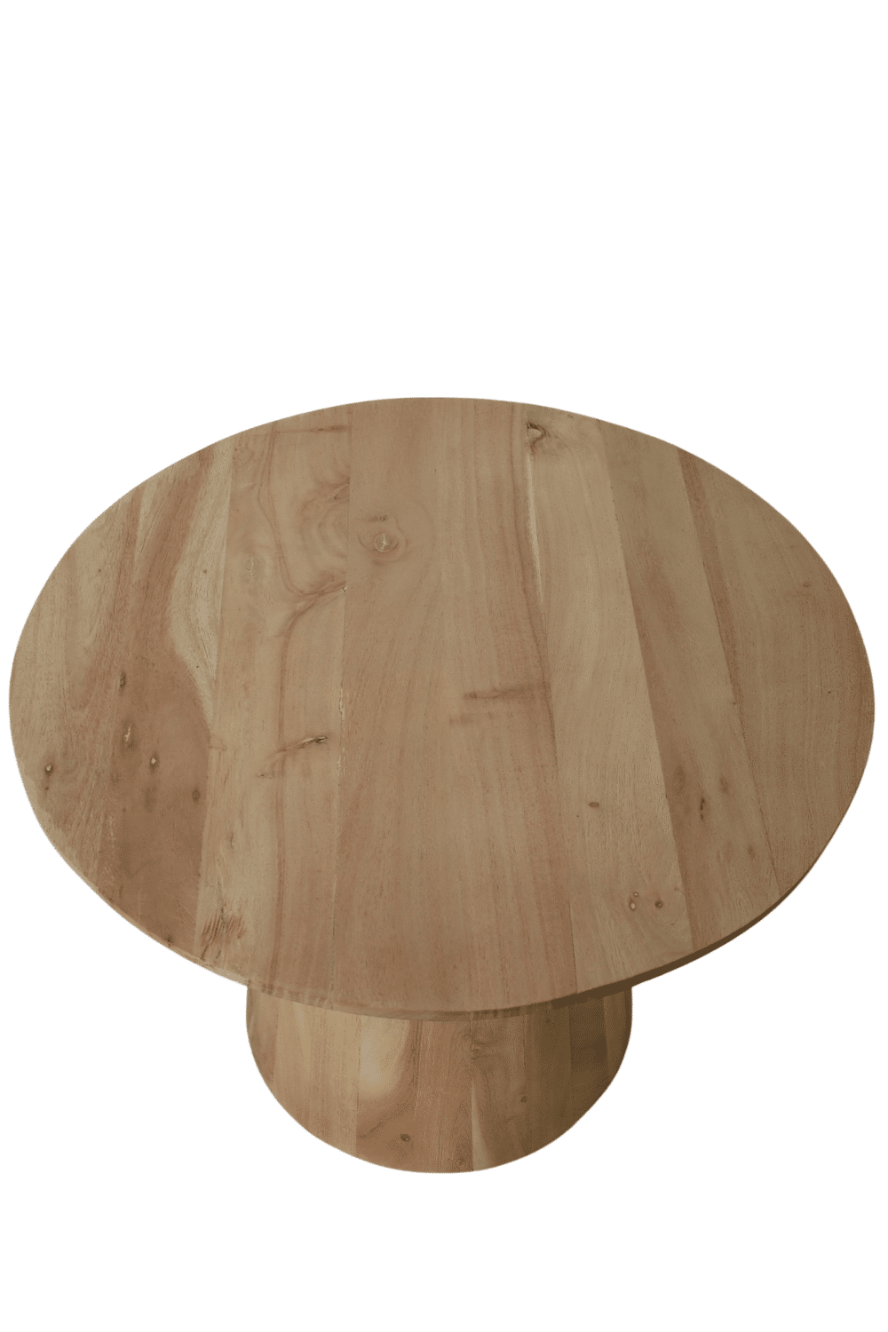 Ronde salontafel acacia gebleekte eiken look bijzettafeltje 60x60x45 cm