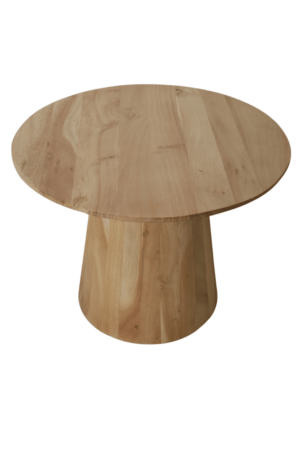 Ronde salontafel acacia gebleekte eiken look bijzettafeltje 60x60x45 cm