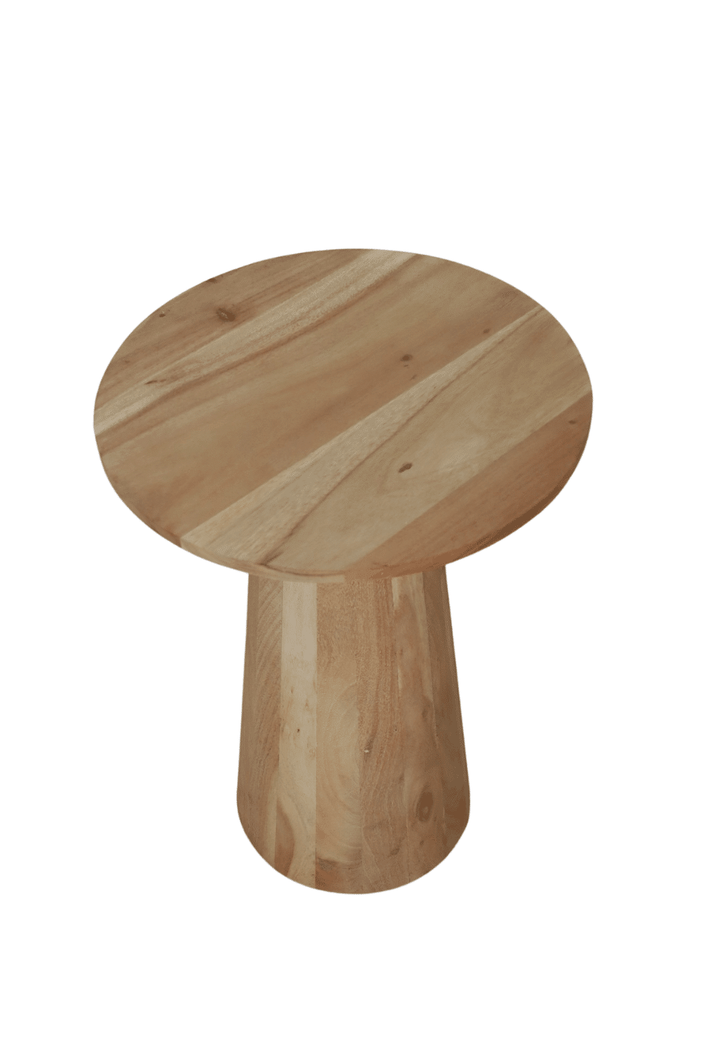 Ronde salontafel acacia gebleekte eiken look bijzettafeltje 40x40x55 cm