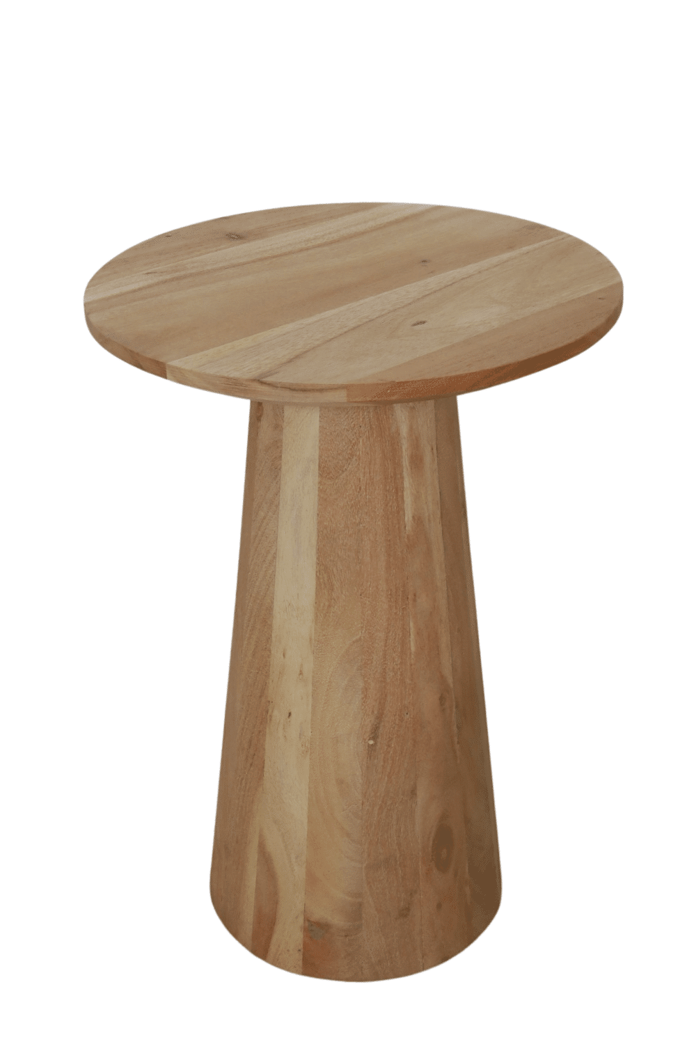 Ronde salontafel acacia gebleekte eiken look bijzettafeltje 40x40x55 cm