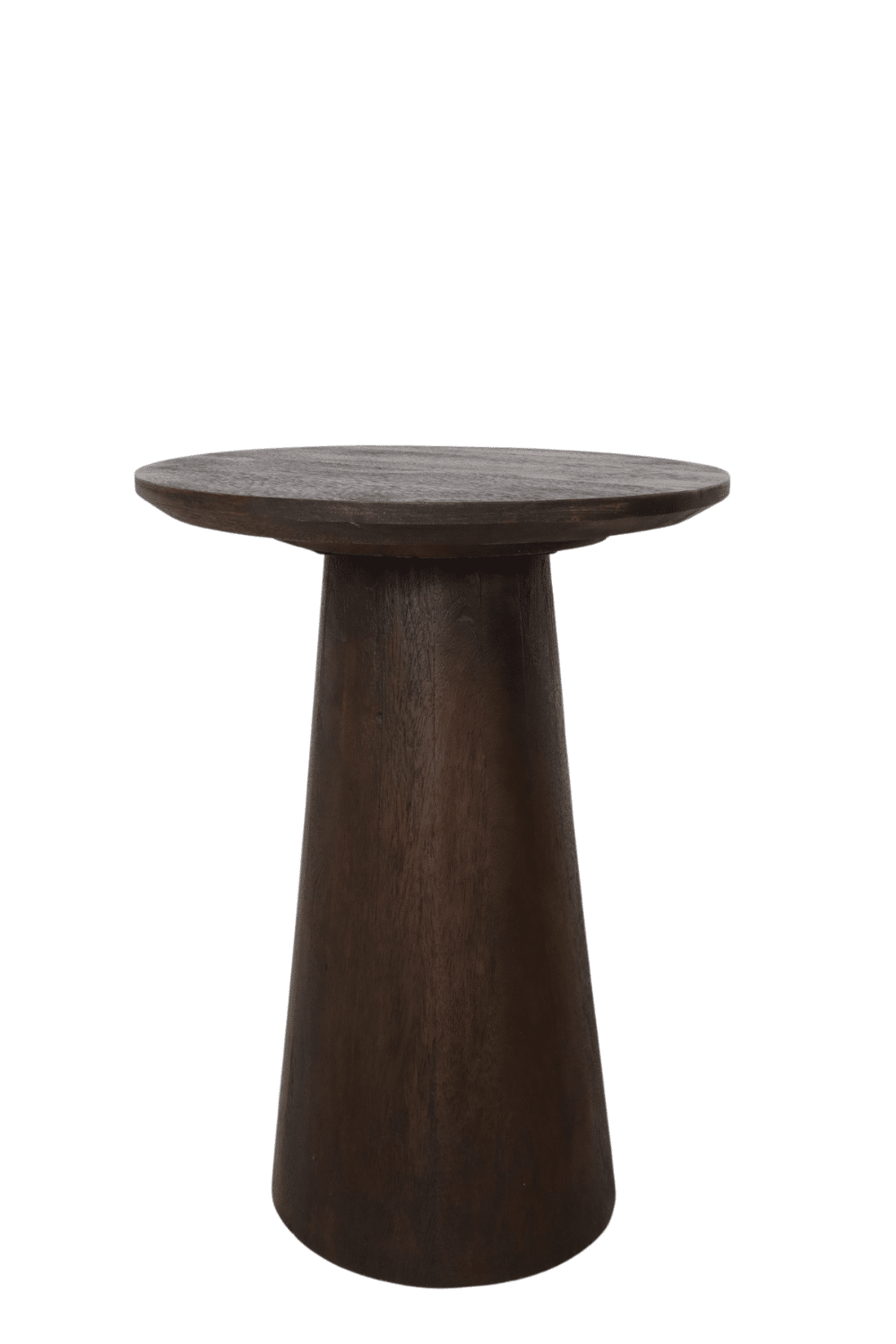 ronde salontafel walnoot bruin 40x40x55 cm