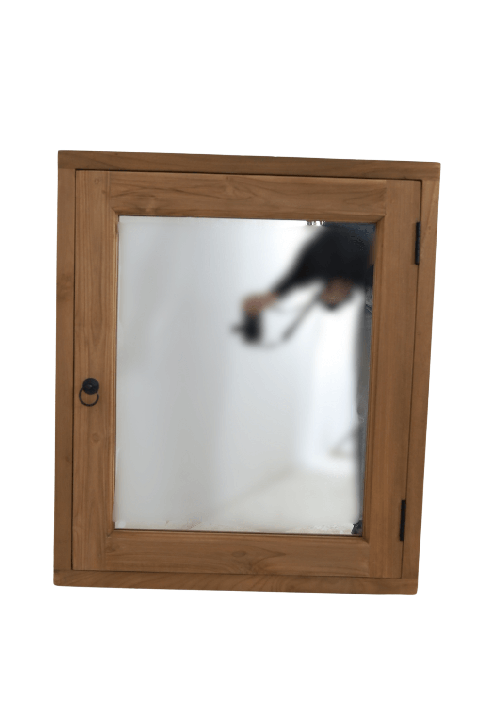 Teak houten spiegelkast met 1 deur 60x15x70 cm