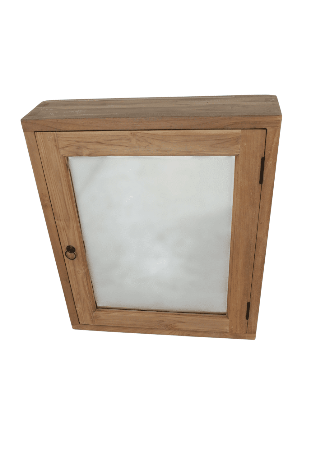 Teak houten spiegelkast met 1 deur 60x15x70 cm