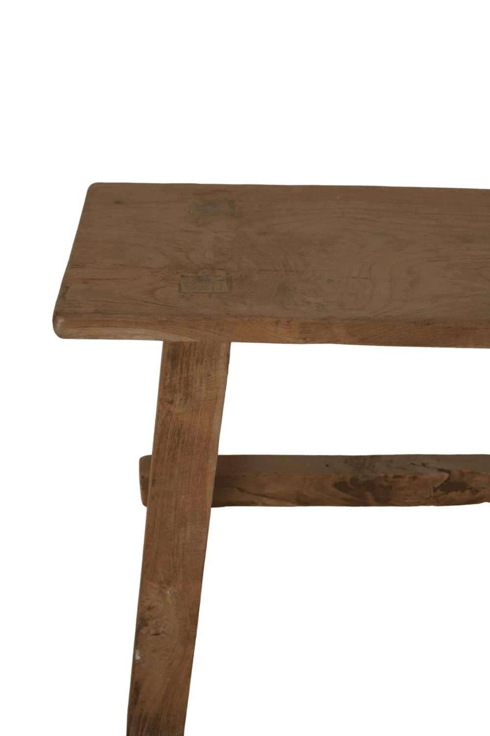Teak houten bankje 140x25x45 cm oud hout