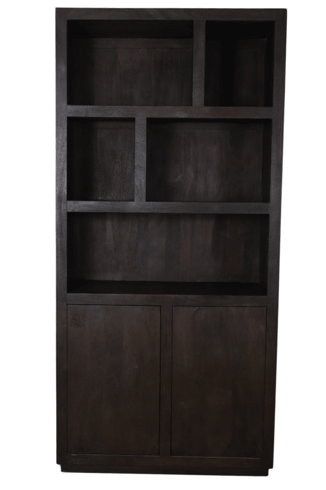 Walnoot kleurige vakkenkast 100x45x210 cm