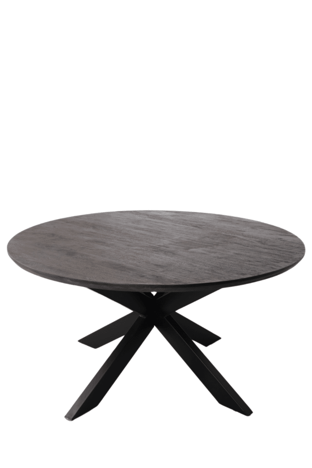 walnoot kleurige bruine mango tafel ronde tafel 150 cm of 130 cm