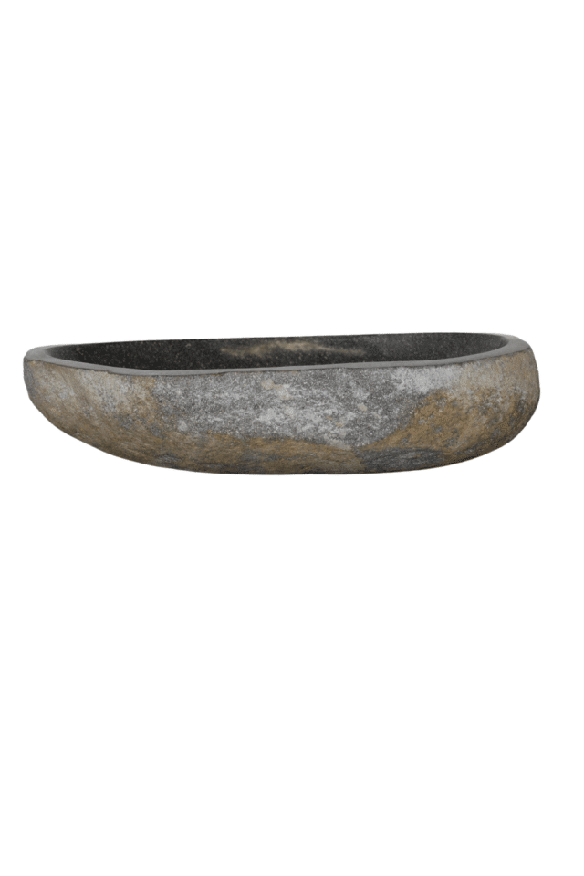 Rivierkei wasbak natuursteen stoer groot 68x43x16 cm