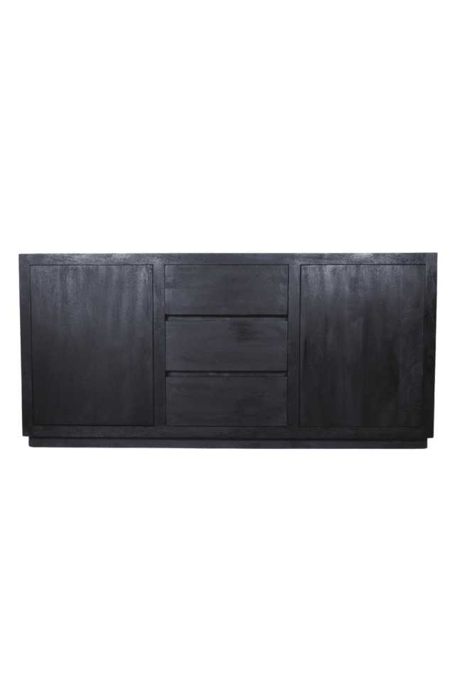 zwart strak dressoir 180x45x85 cm