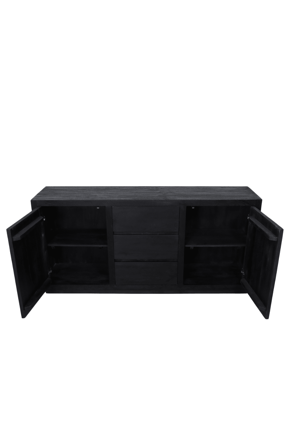 zwart strak dressoir 180x45x85 cm