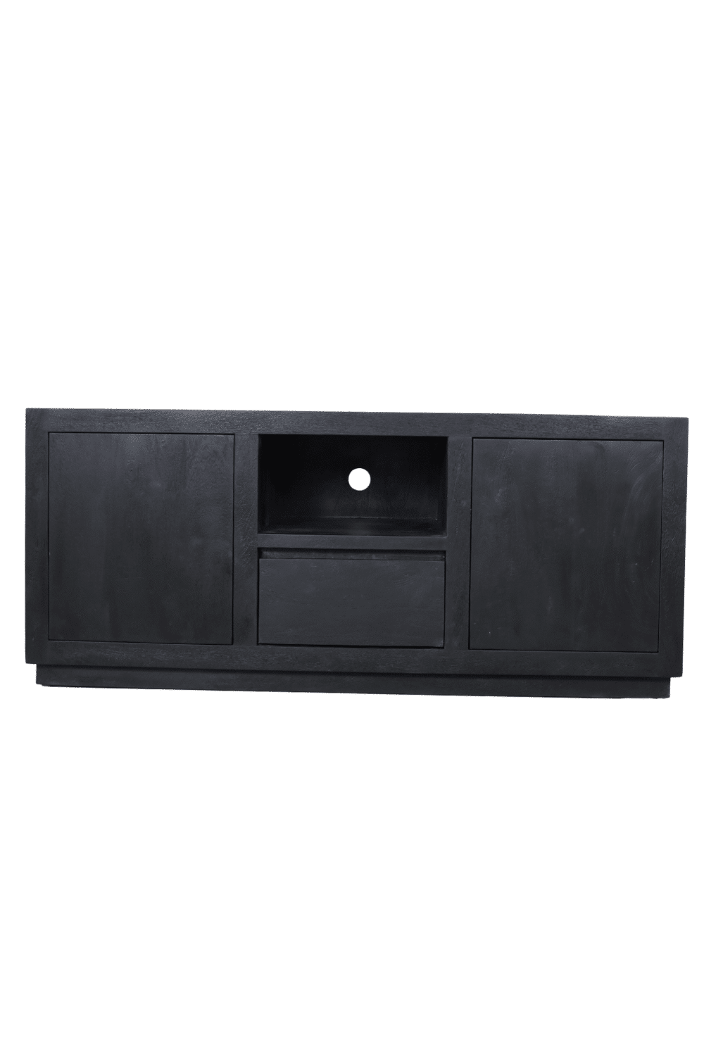 Zwart tv meubel mango hout 140x40x60 cm DL61018