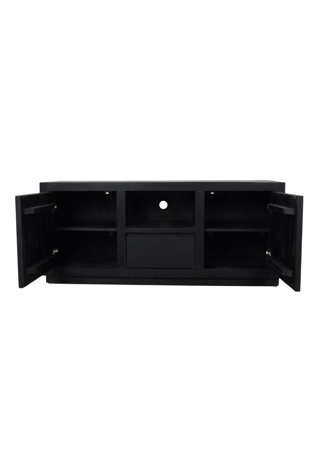 Zwart tv meubel mango hout 140x40x60 cm DL61018