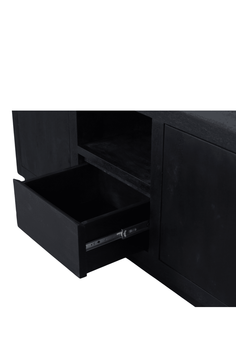 Zwart tv meubel mango hout 140x40x60 cm DL61018