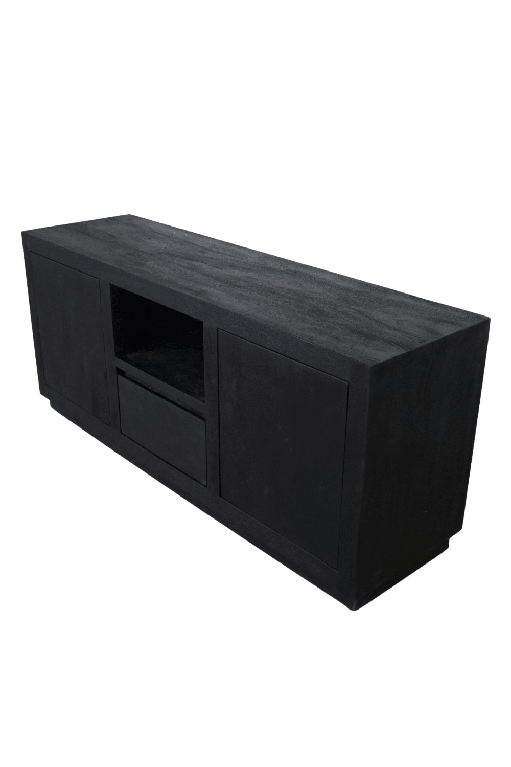 Zwart tv meubel mango hout 140x40x60 cm DL61018