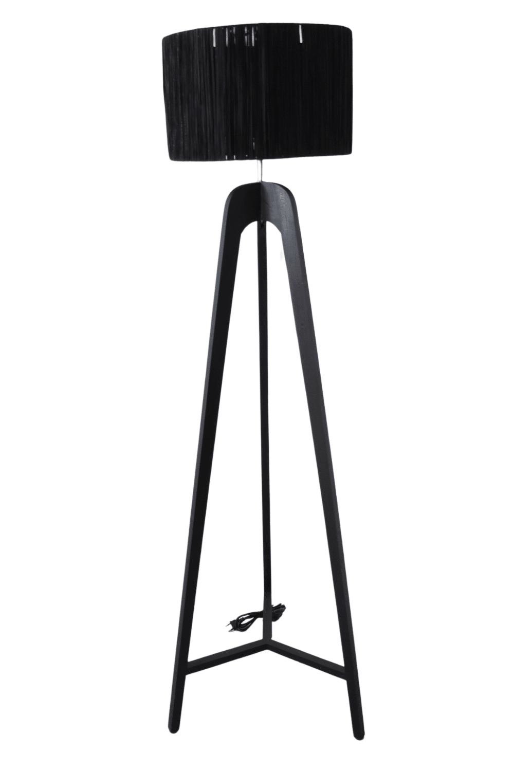 Zwarte houten lamp minimalistische en strak 45x45x160 cm