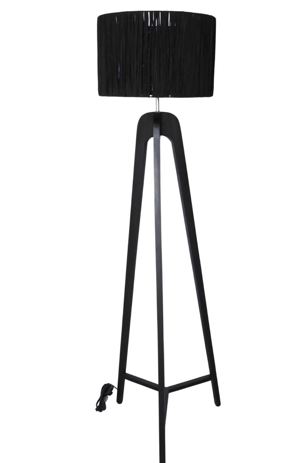 Zwarte houten lamp minimalistische en strak 45x45x160 cm