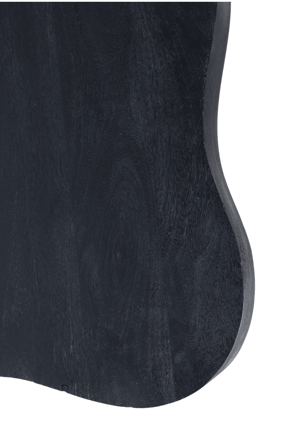 Zwarte mango houten salontafel organische bloem vorm 90x90x43 cm