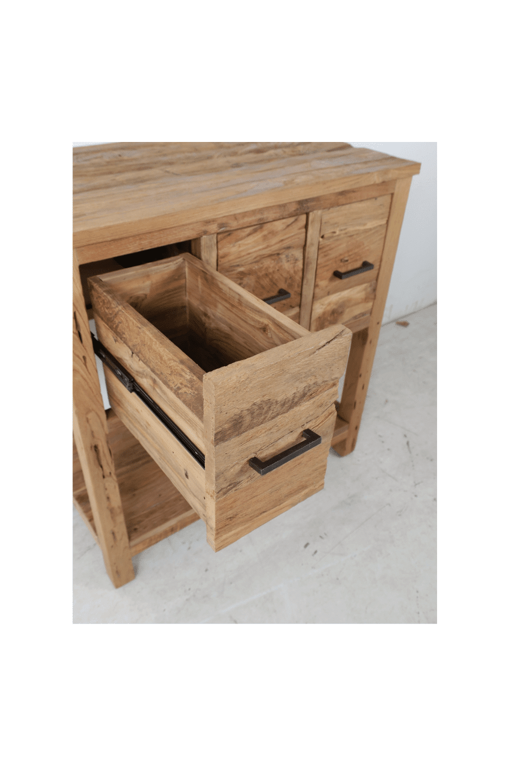 ruw robust badkamermeubel 80 cm teak hout