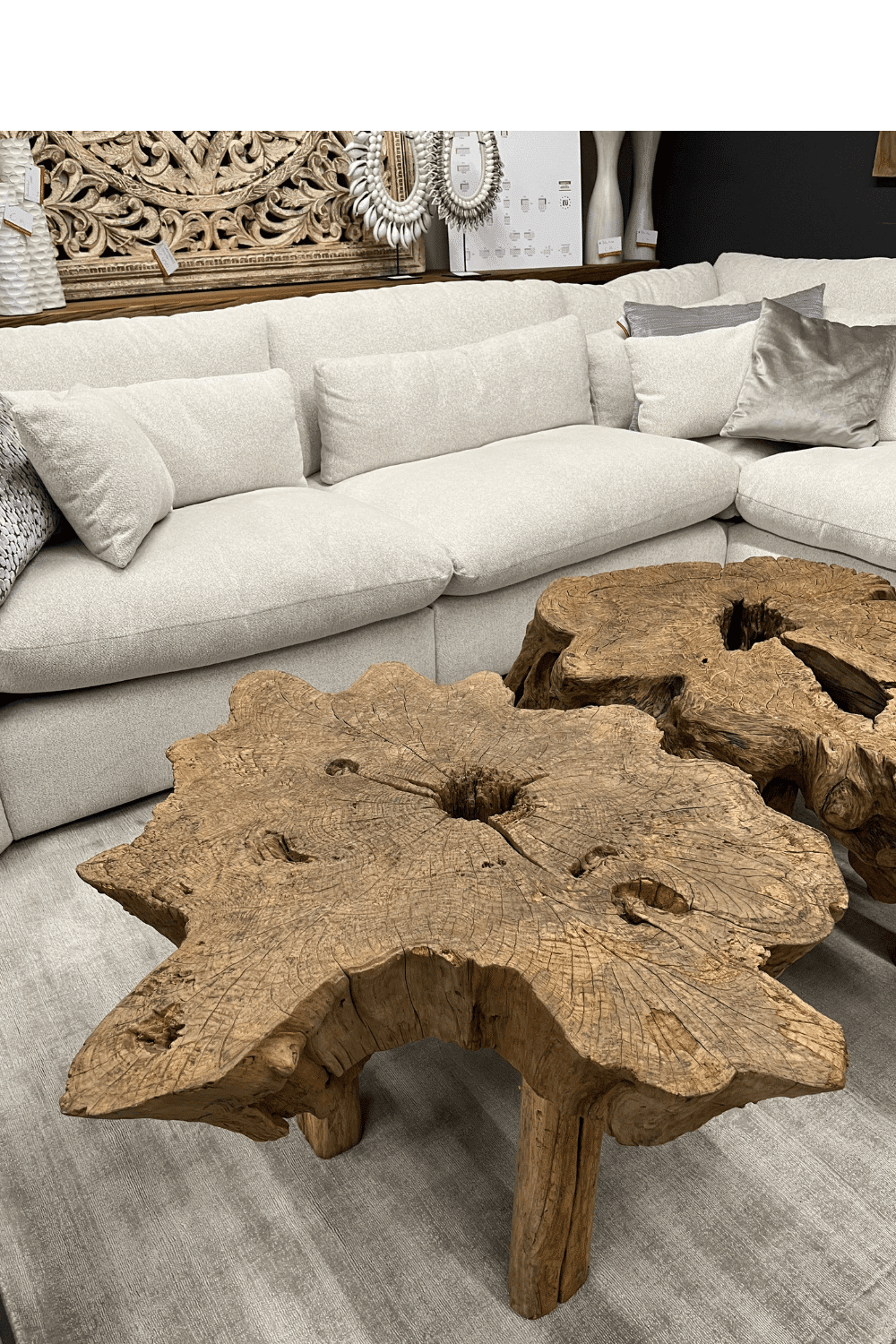 oud houten Salontafels