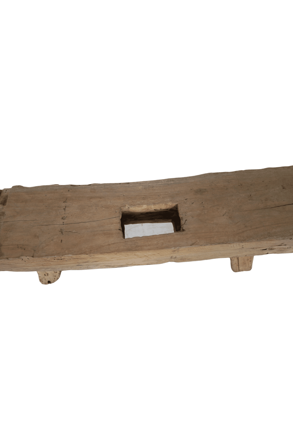 Oud houten bankje van een oude balk 100 cm