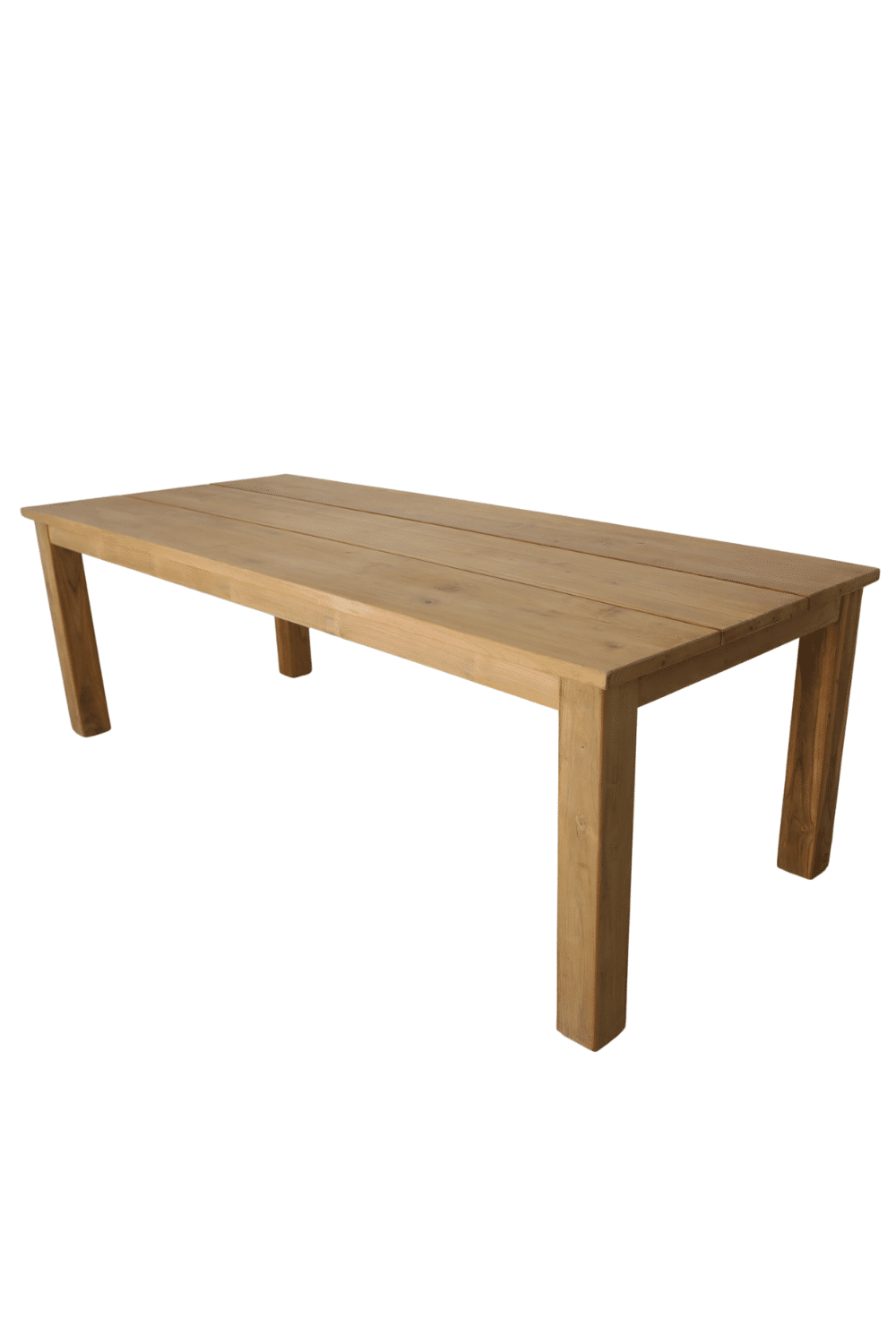 teakhouten tuintafel met 3 brede planken