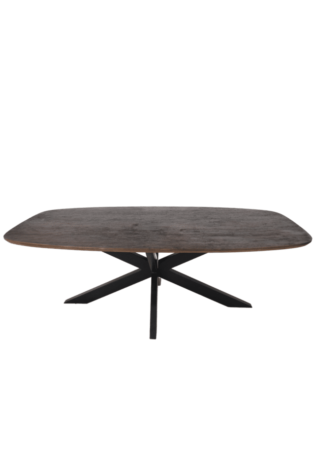 Deens ovale walnoot bruine kleurige eettafel mango hout 220 cm