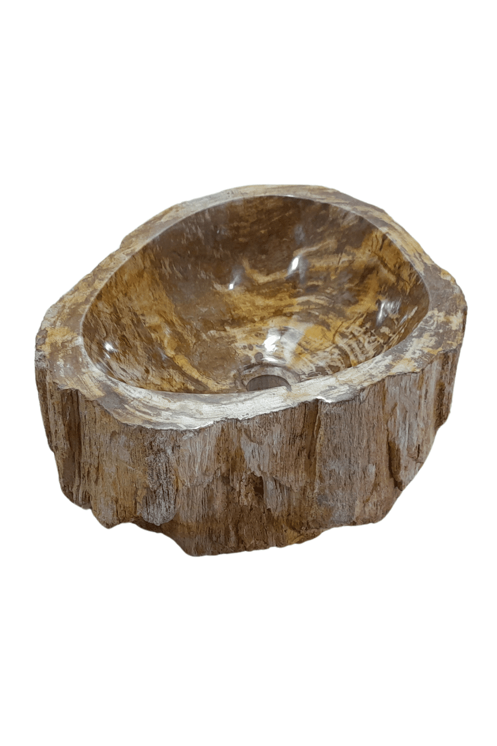 Fossiele wasbak beige 47x34x15cm