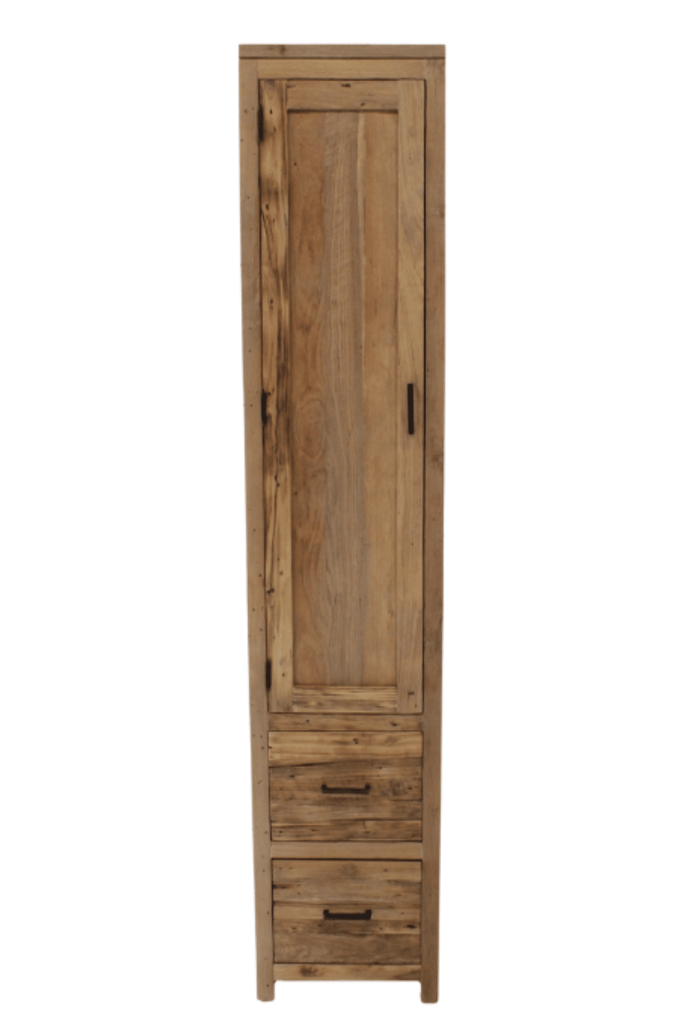 ruw teak houten hoge badkamerkast 40x40x200 cm