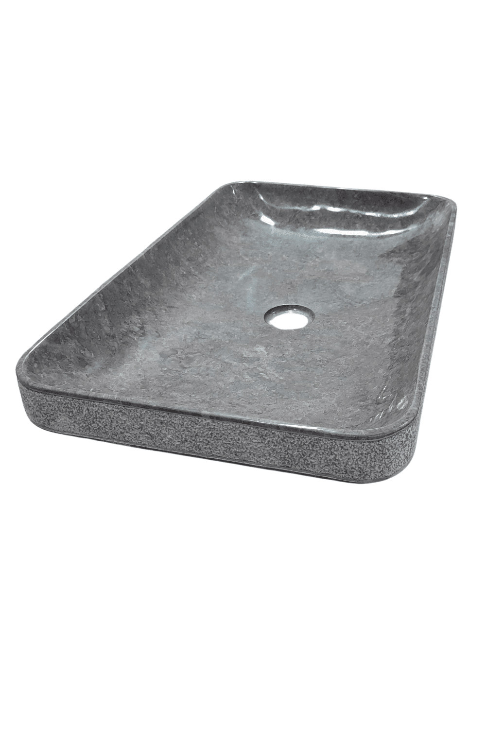 grijze marmeren strakke moderne wasbak 60x40 cm