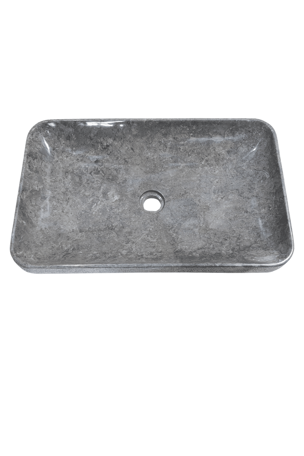 grijze marmeren strakke moderne wasbak 60x40 cm