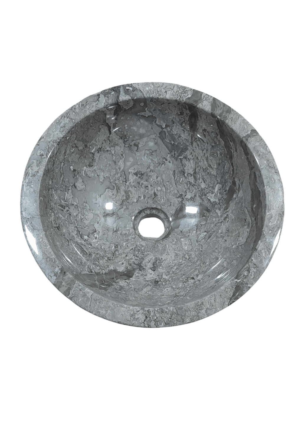 Grijs marmeren wasbak rond 40x40x15 cm polish bowl