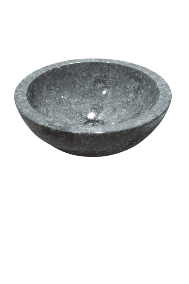 Grijze marmere ronde wasbak 40x40x15 cm