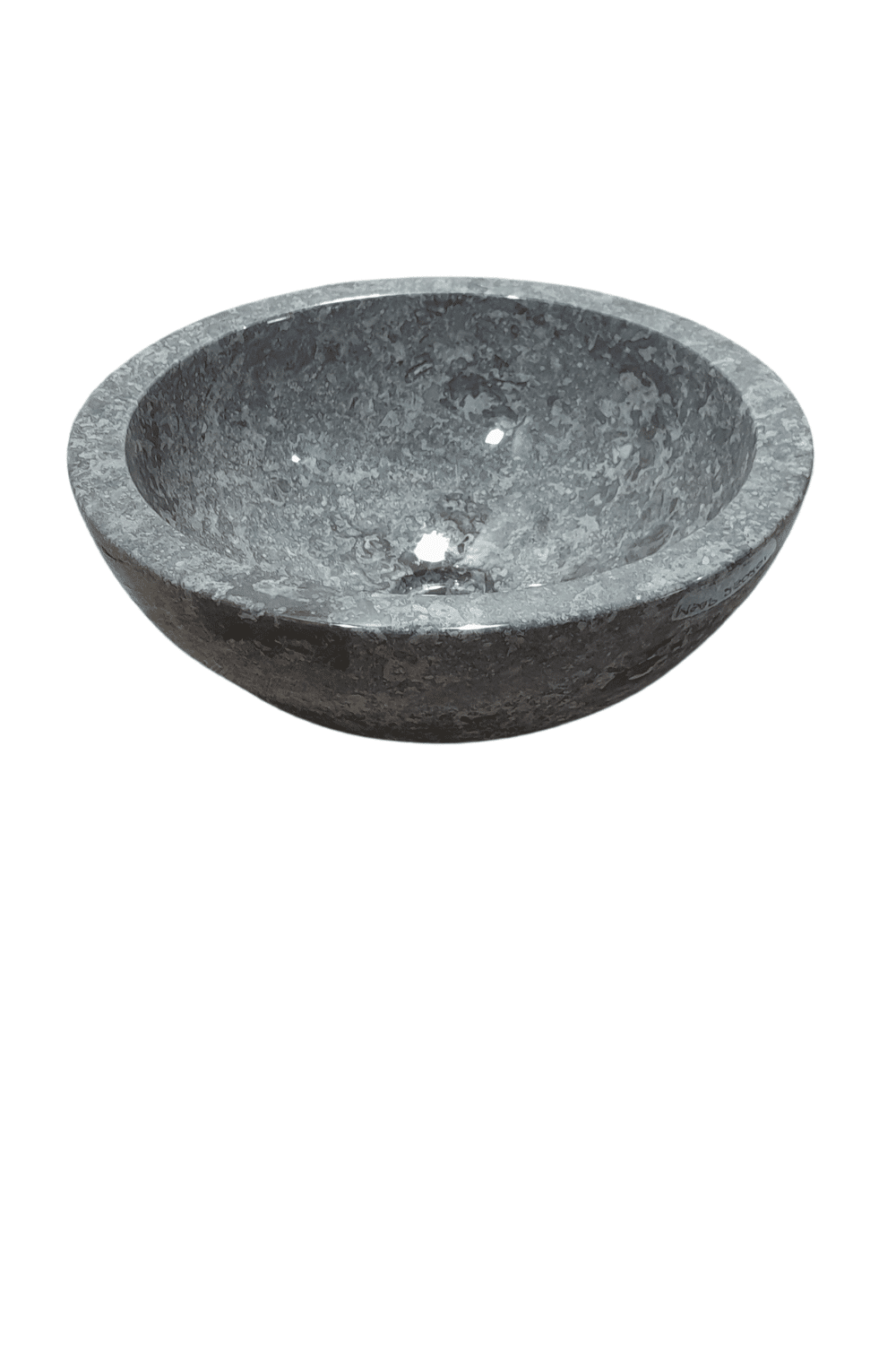 Grijze marmere ronde wasbak 40x40x15 cm