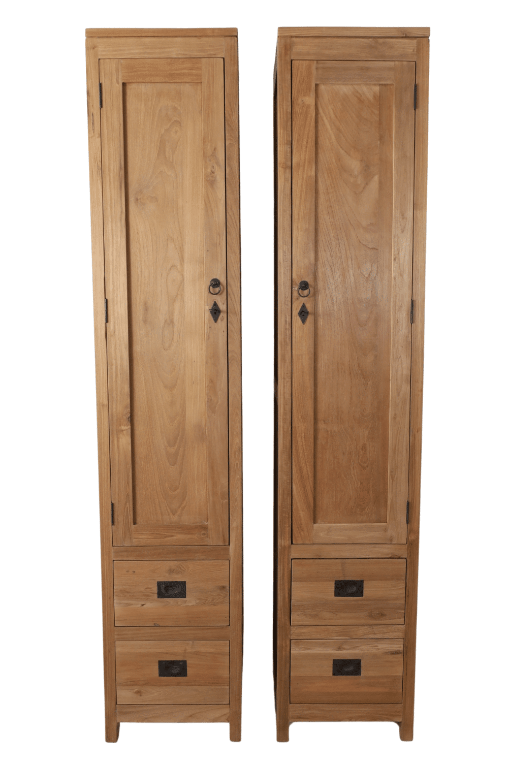 Teak houten kolomkast 40x40x200 cm