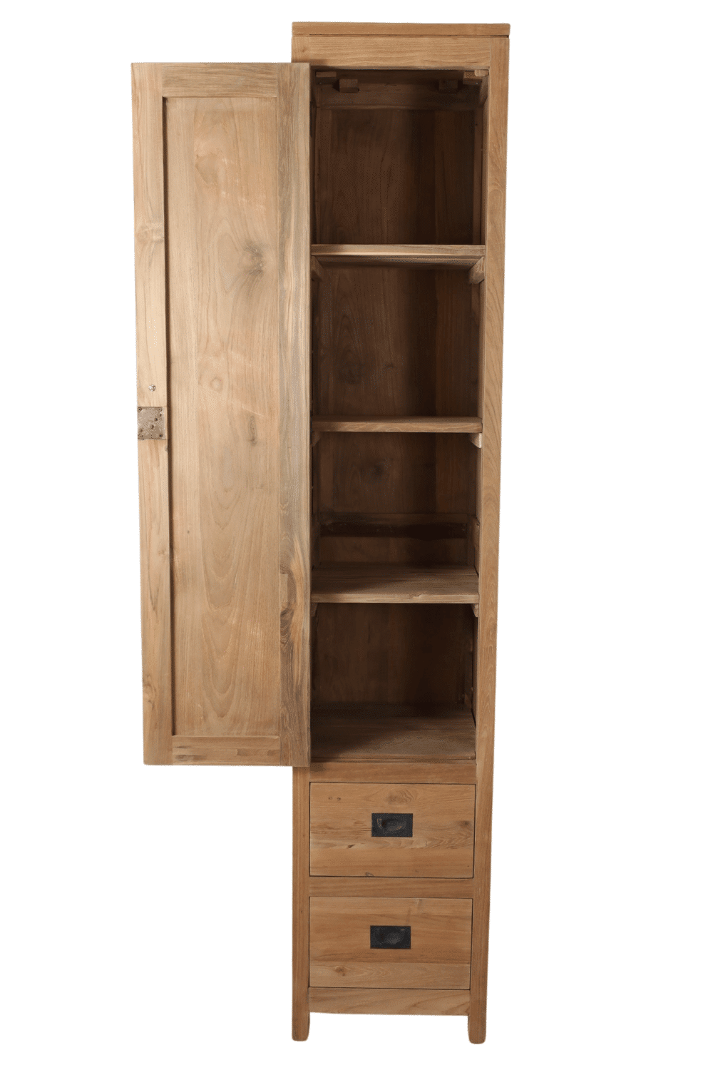 Teak houten kolomkast 40x40x200 cm