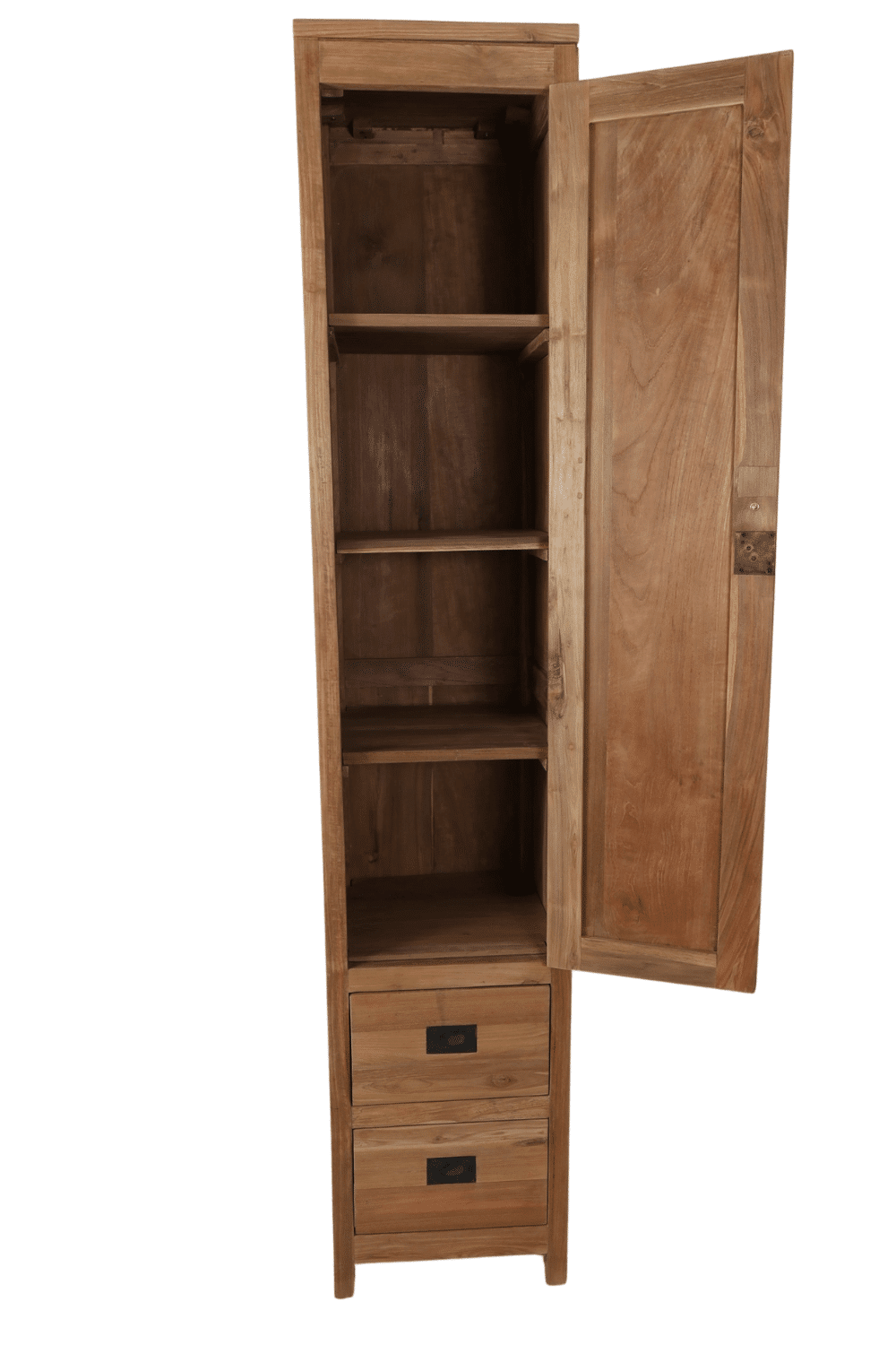 Teak houten kolomkast 40x40x200 cm