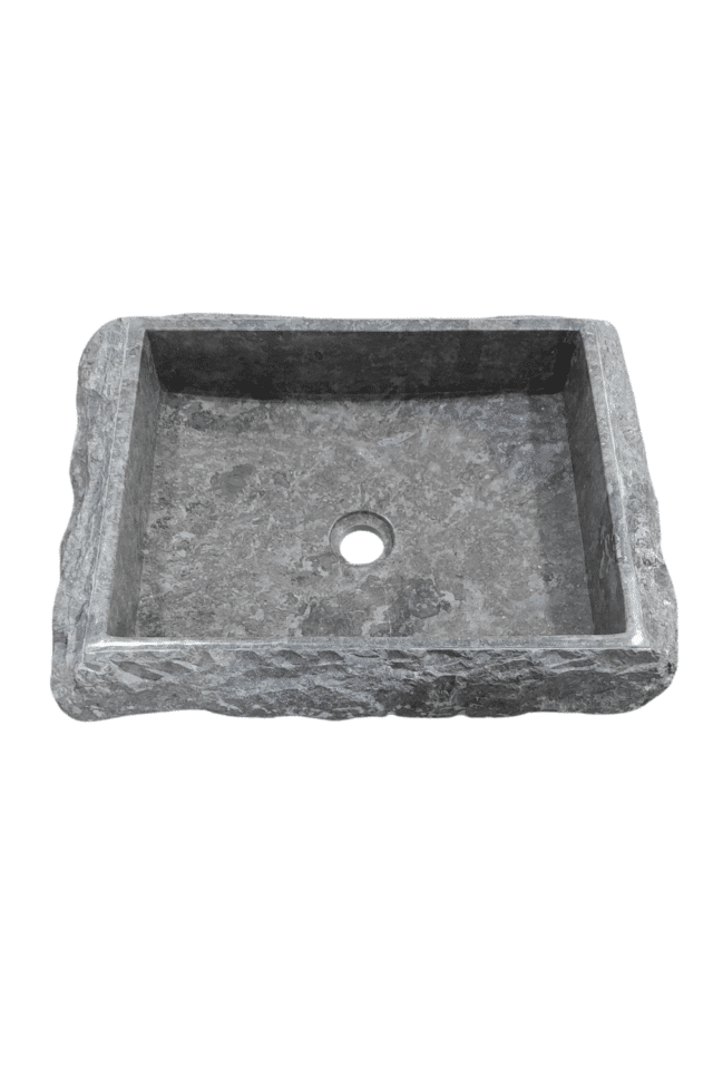 Licht grijze marmere wasbak rechthoekig 50x40x13 cm