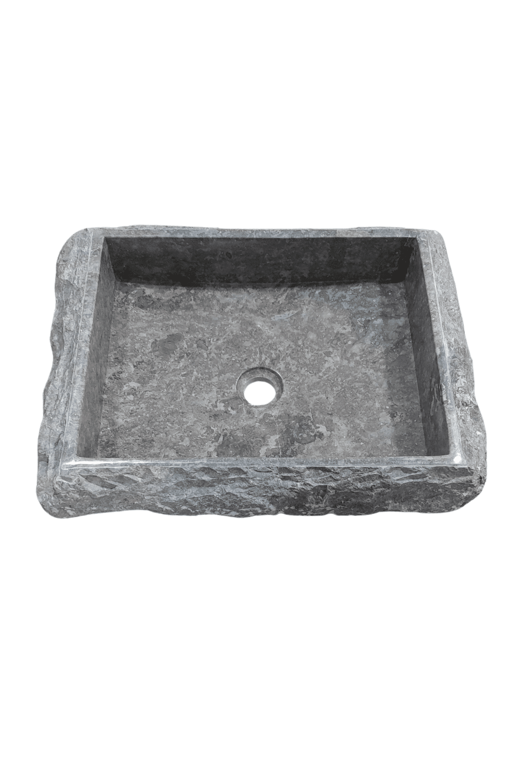 Licht grijze marmere wasbak rechthoekig 50x40x13 cm