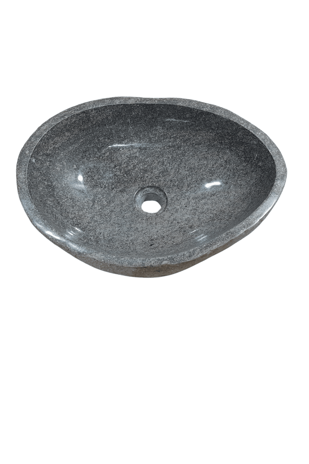 Natuurstenen rivierkei wasbak 47x34x15 cm