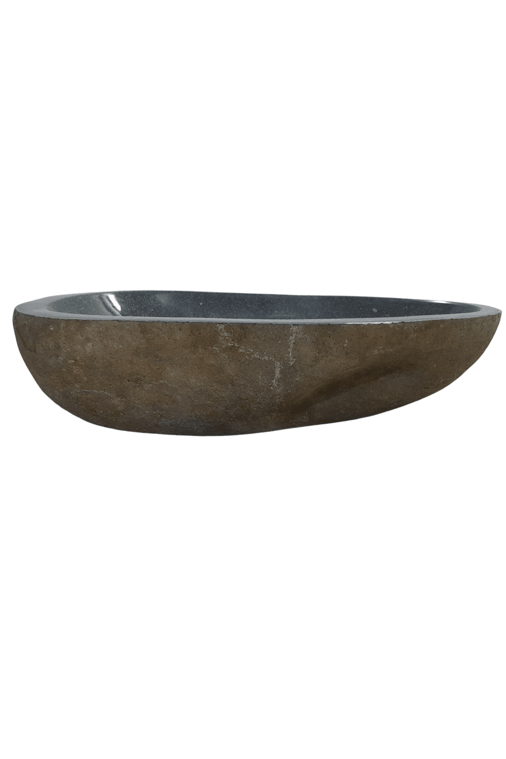 Natuurstenen rivierkei wasbak 61x33x15 cm