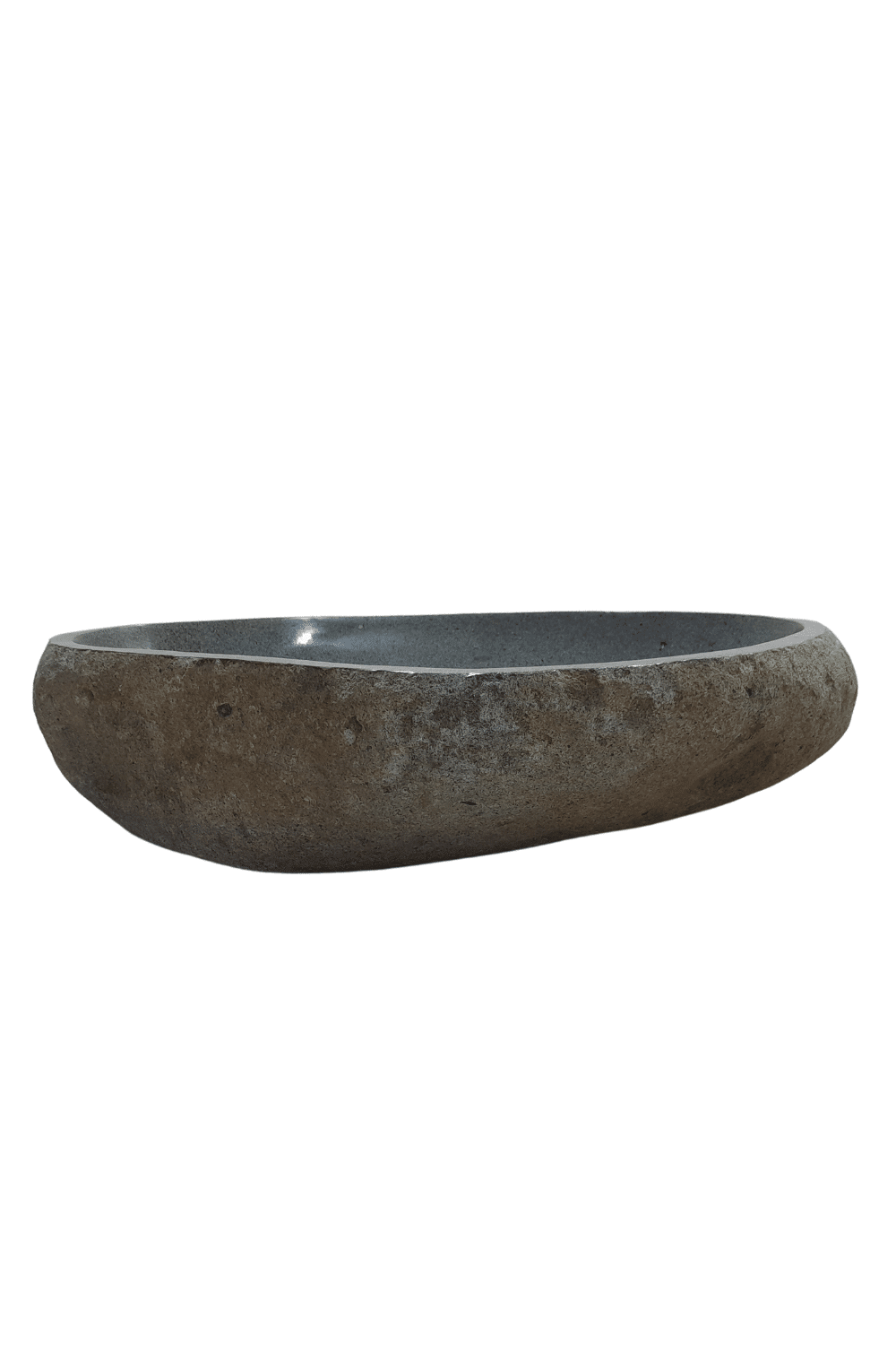 Natuurstenen rivierkei wasbak 61x42x15 cm