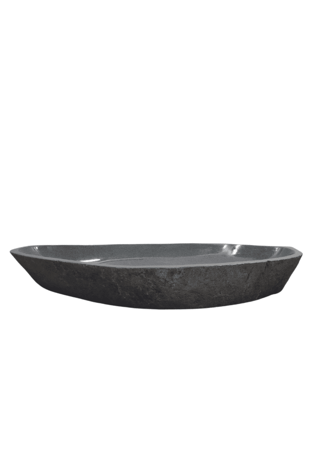 Natuurstenen rivierkei wasbak 81x47x10 cm