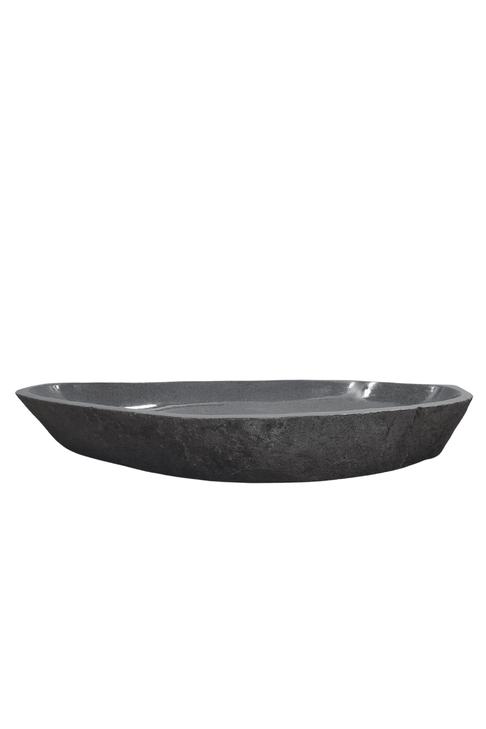 Natuurstenen rivierkei wasbak 81x47x10 cm