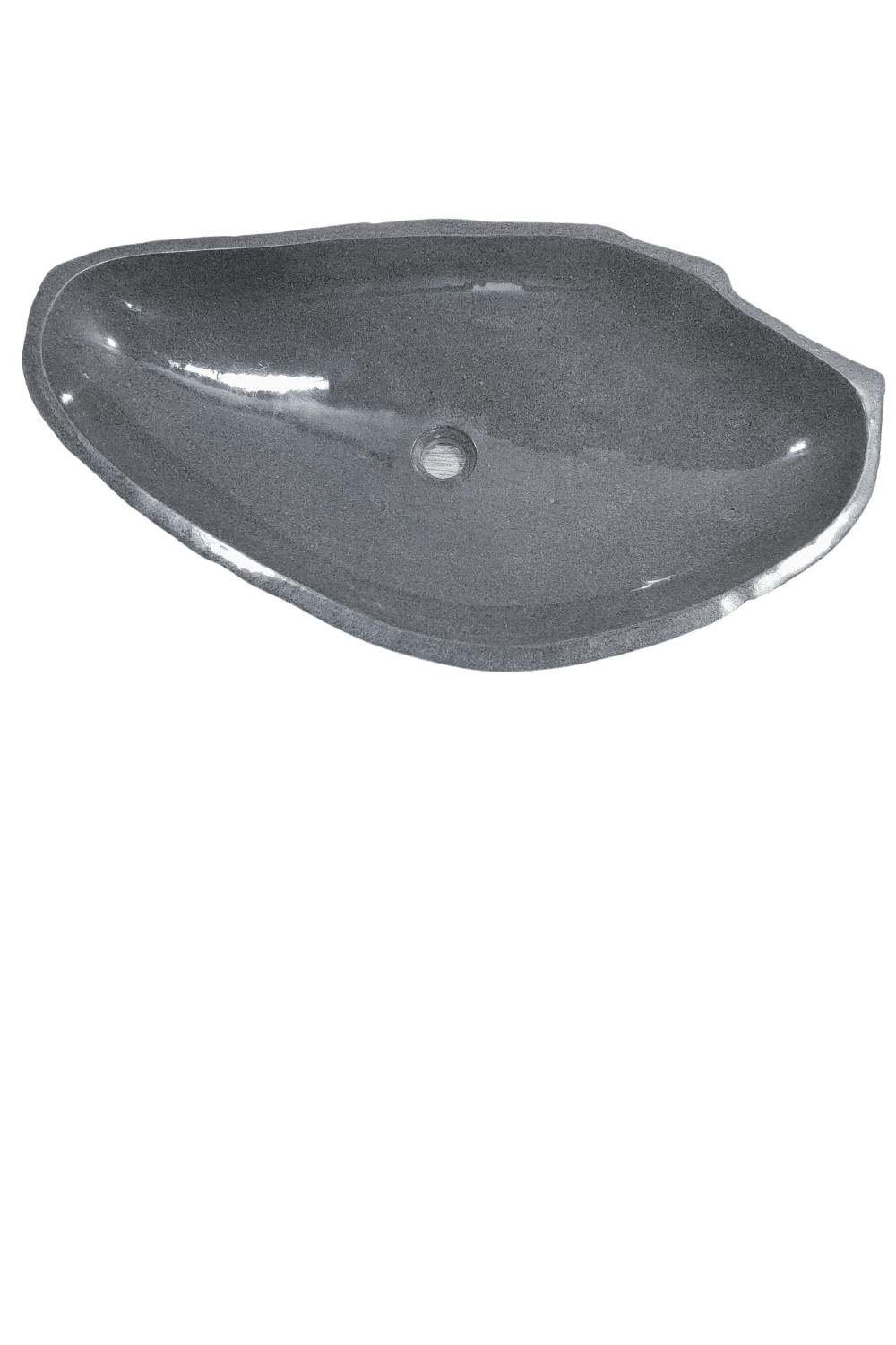 Natuurstenen rivierkei wasbak 81x47x10 cm