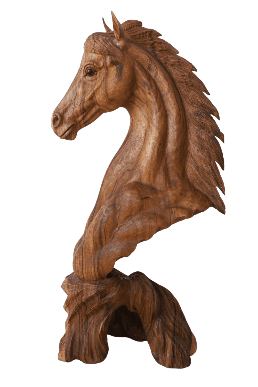 Paarden hoofd beeld van paarden kop houtsnijwerk 50x40x100cm